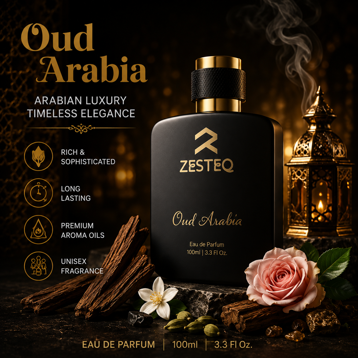 Oud Arabia Luxury Perfume, Unisex, Perfume for men, Perfume for women (100 ml)