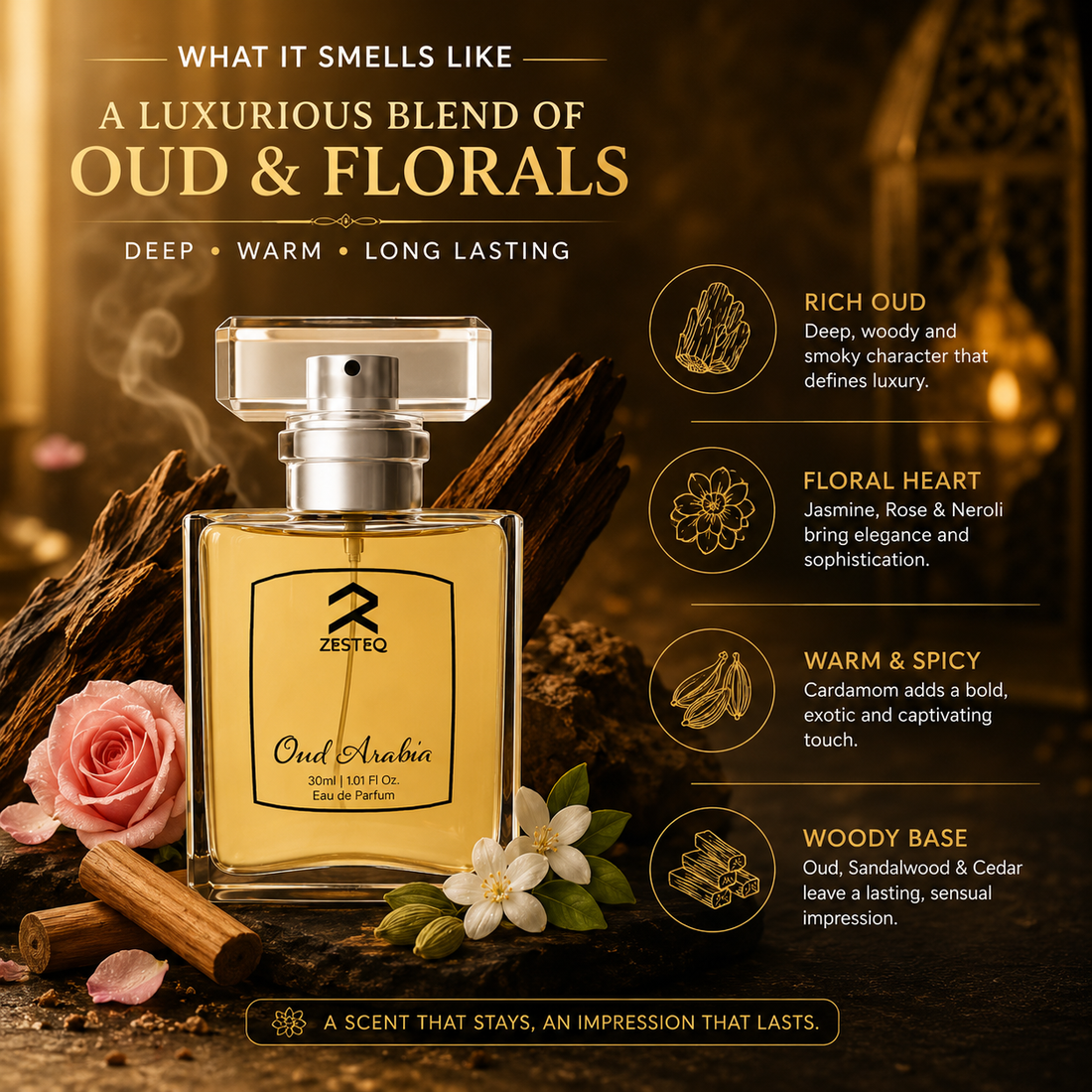 Oud Arabia Luxury Perfume, Unisex Original Signature Perfume(30 ml)