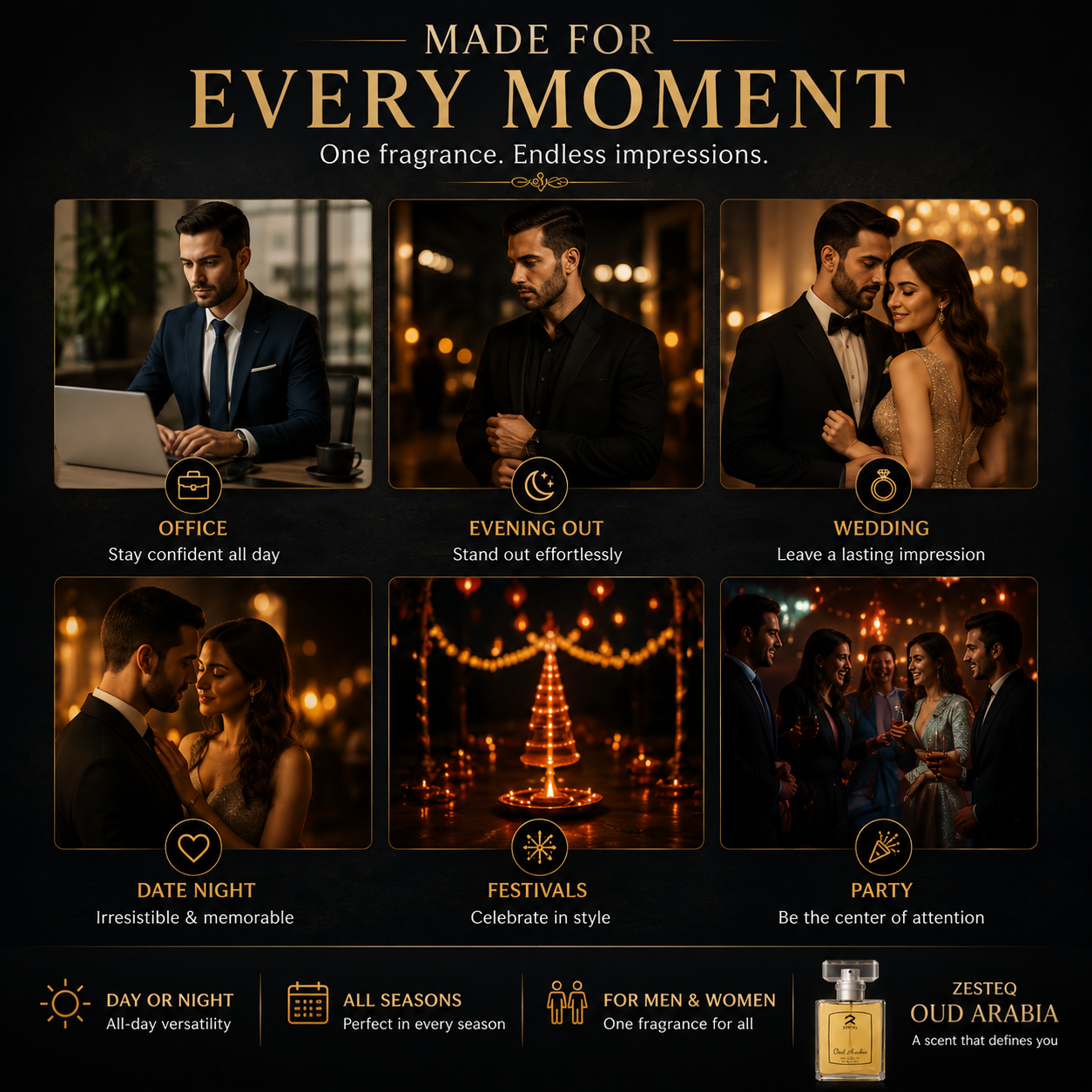 Oud Arabia Luxury Perfume, Unisex Original Signature Perfume(30 ml)