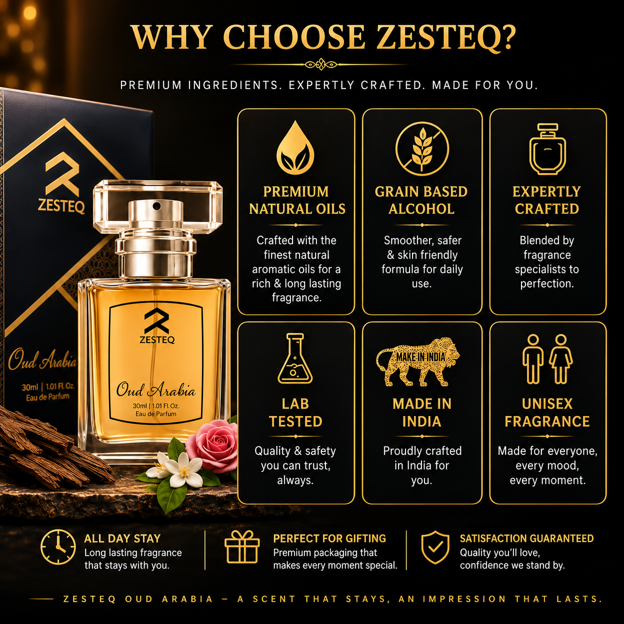 Oud Arabia Luxury Perfume, Unisex Original Signature Perfume(30 ml)
