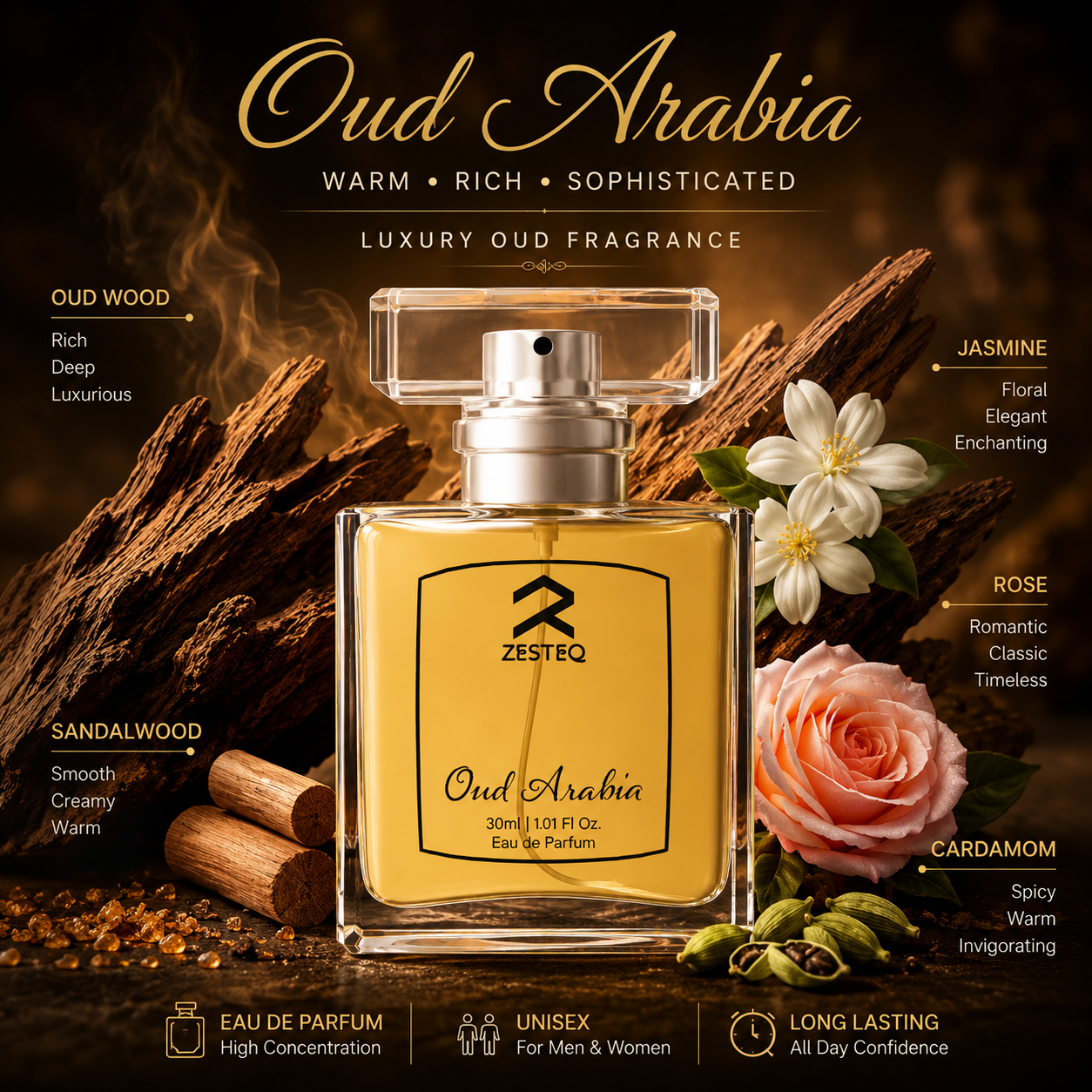 Oud Arabia Luxury Perfume, Unisex Original Signature Perfume(30 ml)