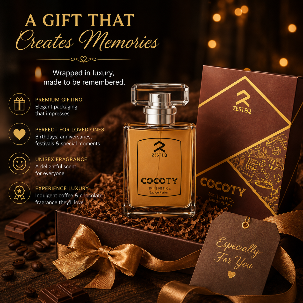 Cocoty Signature Perfume, Longlasting perfume for men, Perfume for women, Unisex (30 ml)