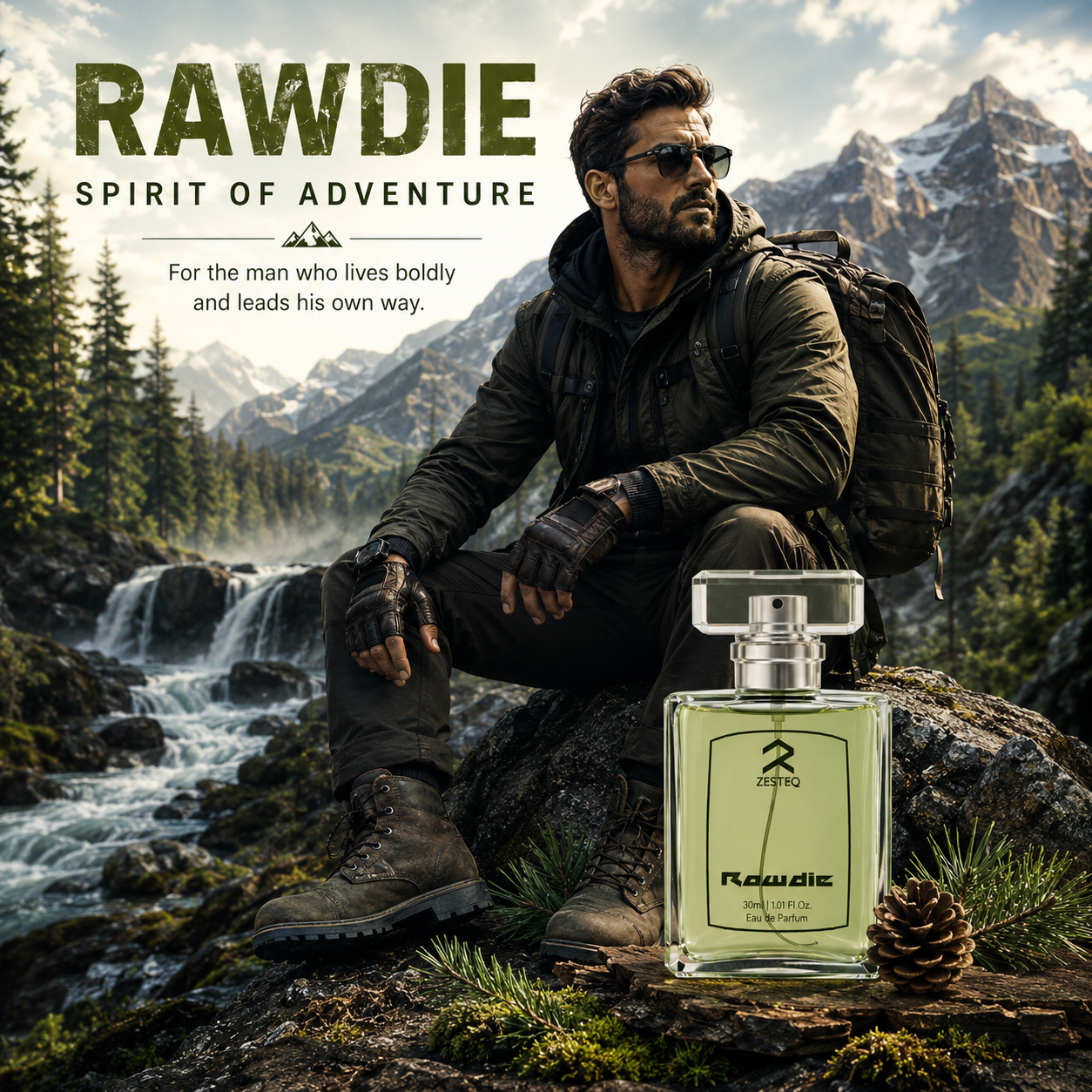 Rowdie Luxury perfume for men branded, Fragrance of smart man