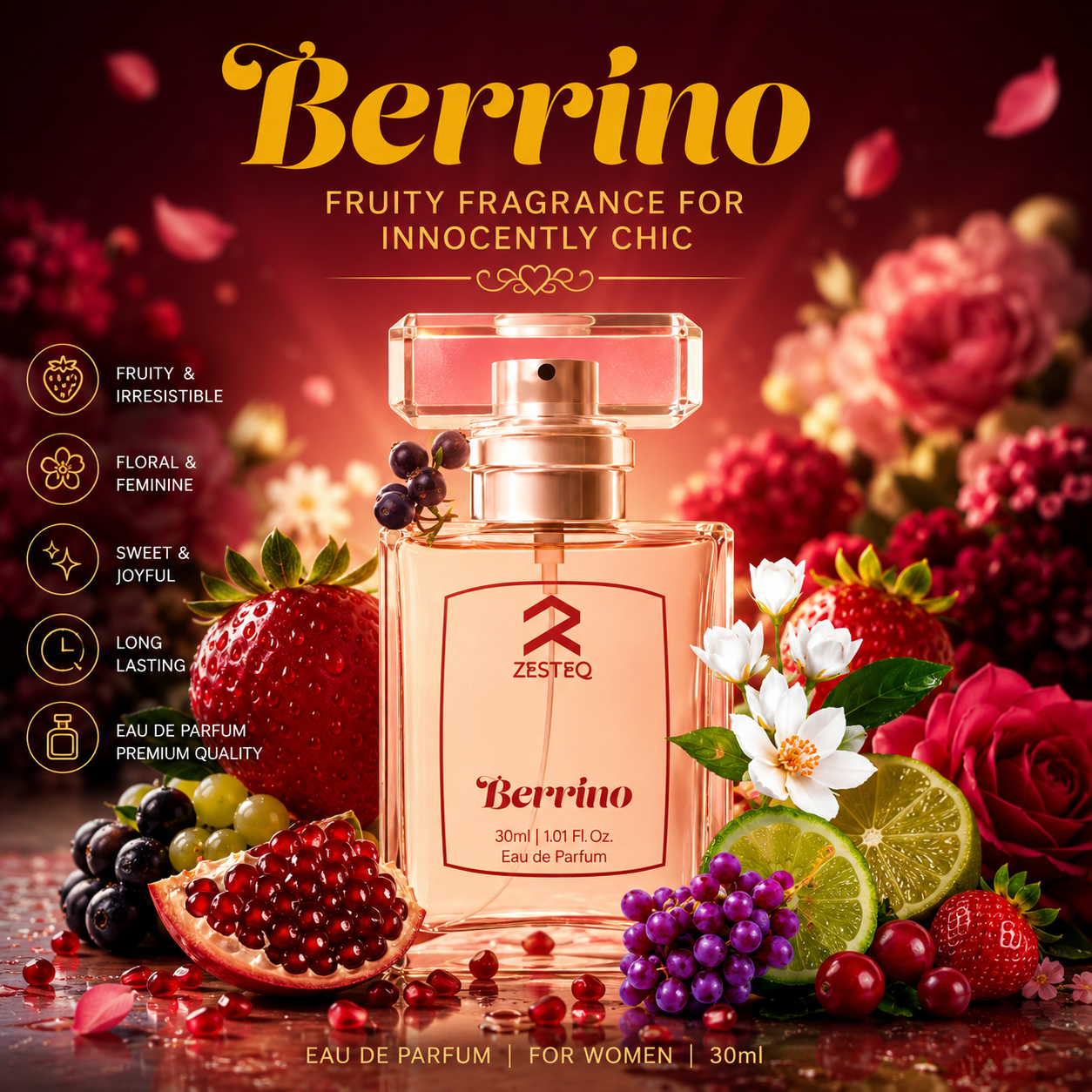 Berrino Luxury perfume for women branded 30 ml scent perfume