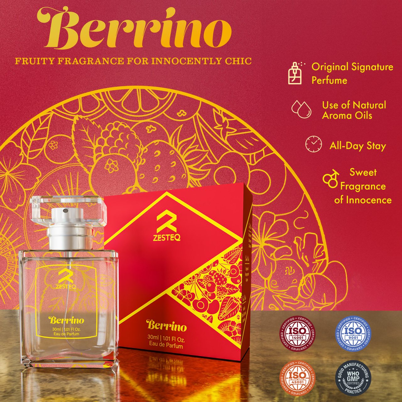 Berrino Luxury perfume for women branded 30 ml scent perfume