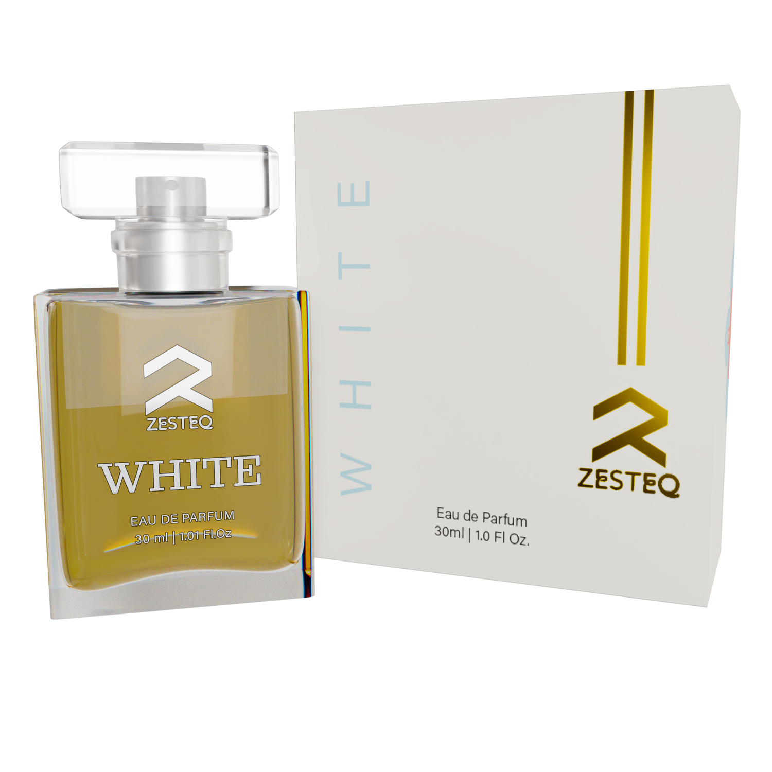 Zesteq White Eau De Parfum (30 ml) | Clean &amp; Refreshing Fragrance | Subtle &amp; Timeless | Unisex Luxury Perfume