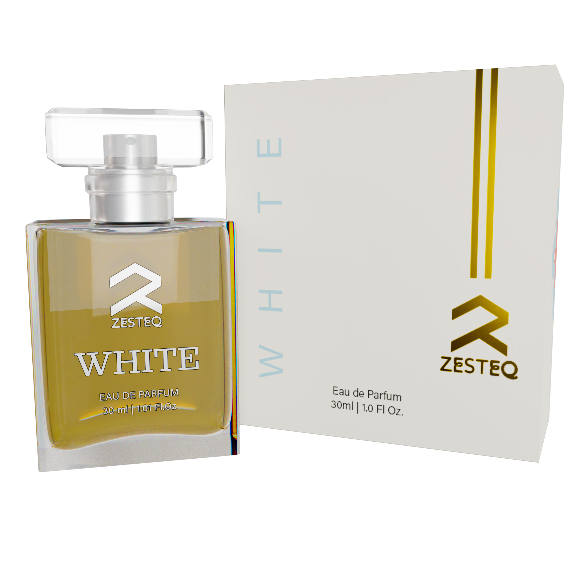 Zesteq White Eau De Parfum (30 ml) | Clean &amp; Refreshing Fragrance | Subtle &amp; Timeless | Unisex Luxury Perfume