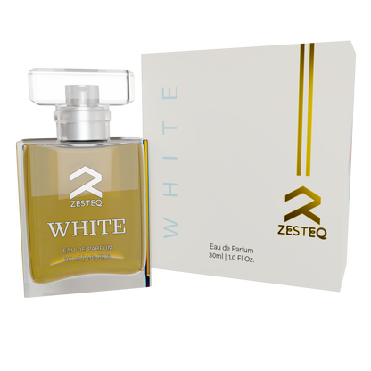 Zesteq White Eau De Parfum (30 ml) | Clean &amp; Refreshing Fragrance | Subtle &amp; Timeless | Unisex Luxury Perfume