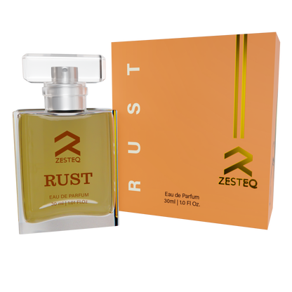 Zesteq Perfume Rust EDP (30 ml) | Earthy &amp; Warm Fragrance | Unique &amp; Grounding | Unisex Branded Perfume for Men and Women