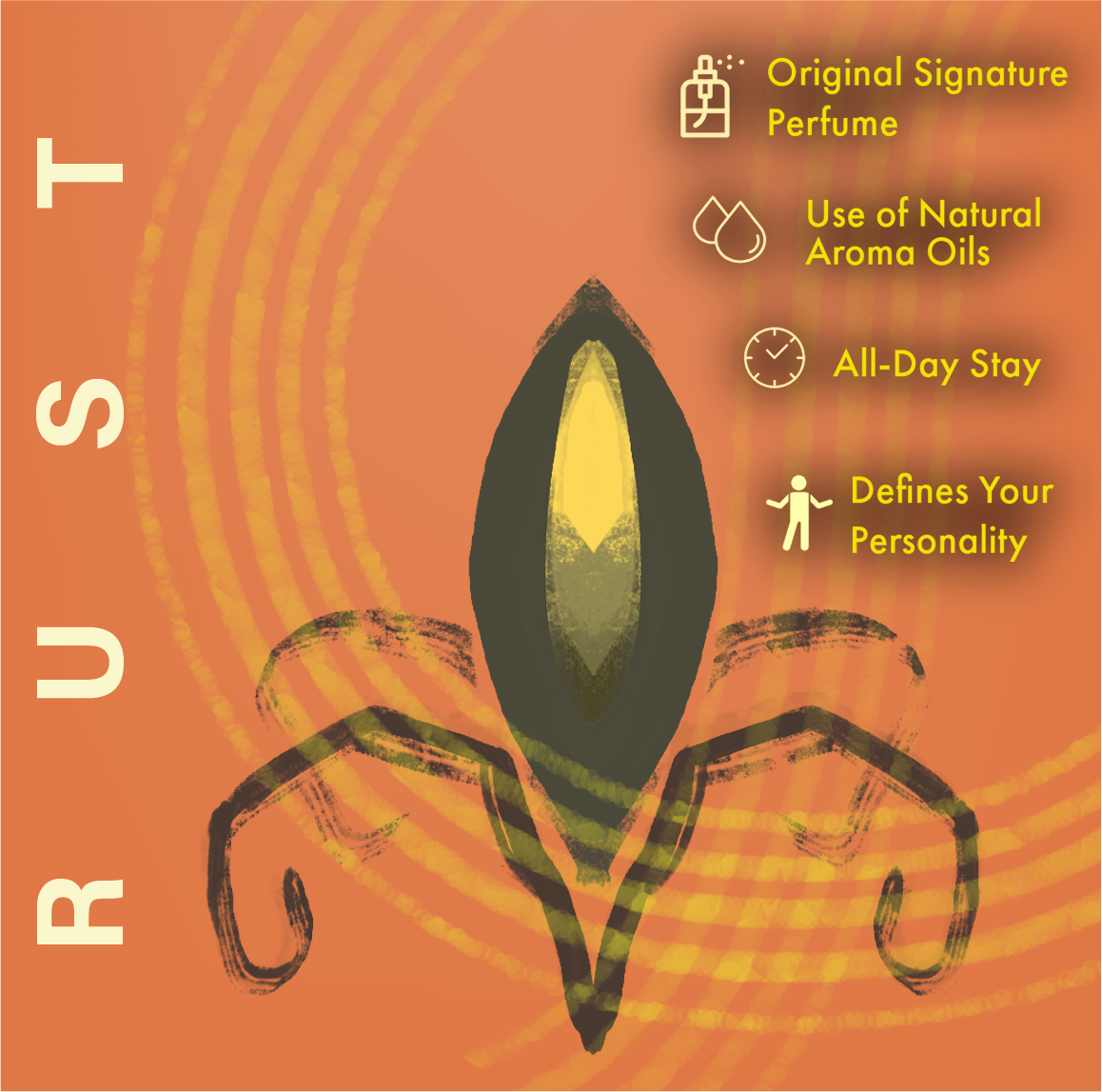 Zesteq Perfume Rust EDP (30 ml) | Earthy &amp; Warm Fragrance | Unique &amp; Grounding | Unisex Branded Perfume for Men and Women