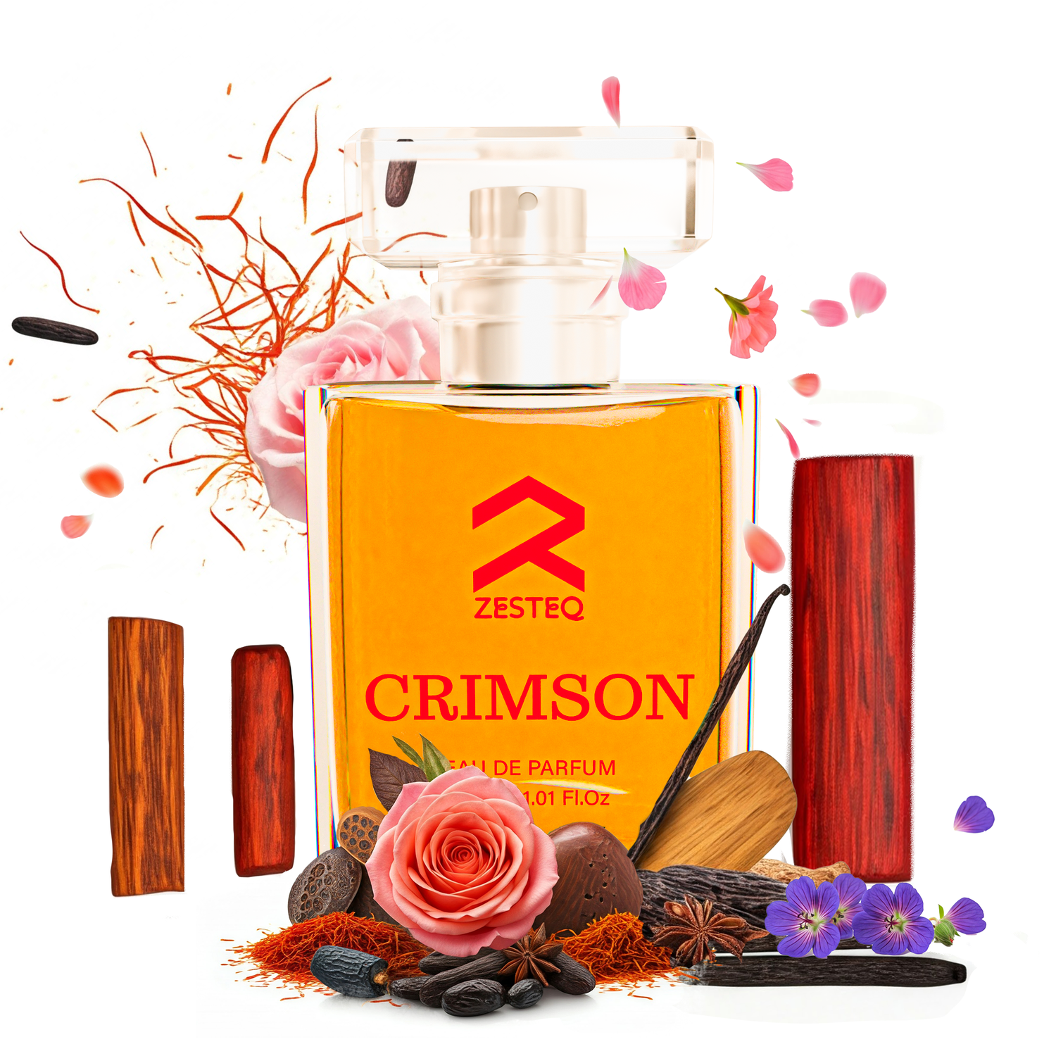 Zesteq Perfume Crimson EDP(30 ml) | Passionate &amp; Vibrant Fragrance | Captivating &amp; Long-Lasting |Perfume for Women long lasting