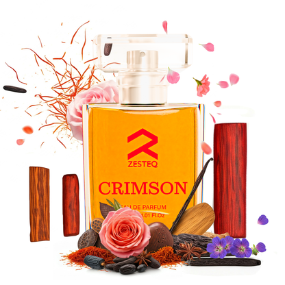 Zesteq Perfume Crimson EDP(30 ml) | Passionate &amp; Vibrant Fragrance | Captivating &amp; Long-Lasting |Perfume for Women long lasting