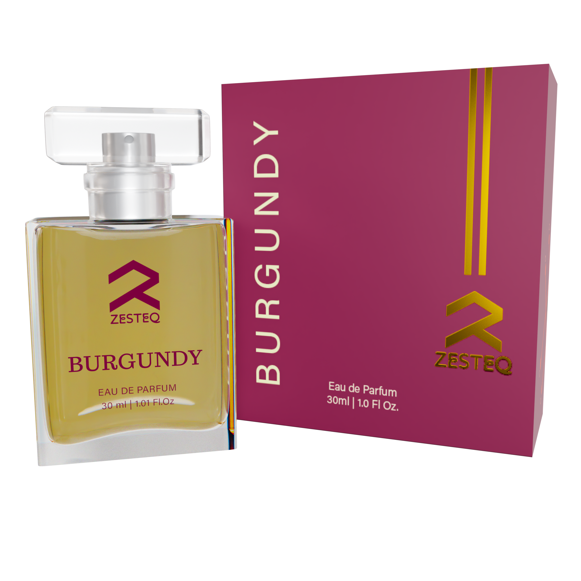 Zesteq Burgundy Eau De Parfum (30 ml) | Sensual &amp; Sophisticated Fragrance | Perfect for Evening Wear |Luxury Perfumes for Women