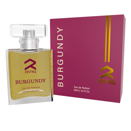 Zesteq Burgundy Eau De Parfum (30 ml) | Sensual &amp; Sophisticated Fragrance | Perfect for Evening Wear |Luxury Perfumes for Women