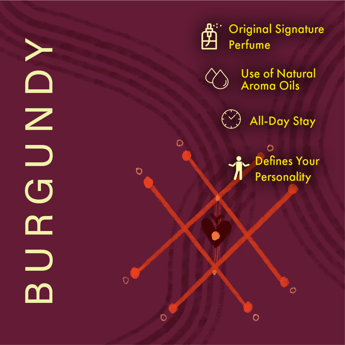 Zesteq Burgundy Eau De Parfum (30 ml) | Sensual &amp; Sophisticated Fragrance | Perfect for Evening Wear |Luxury Perfumes for Women