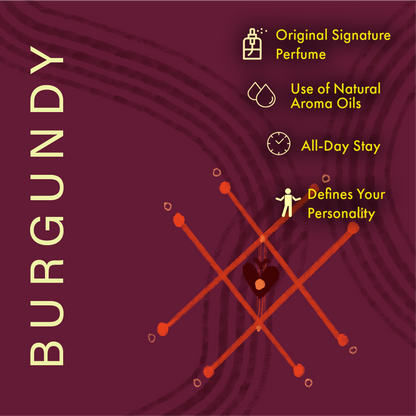 Zesteq Burgundy Eau De Parfum (30 ml) | Sensual &amp; Sophisticated Fragrance | Perfect for Evening Wear |Luxury Perfumes for Women