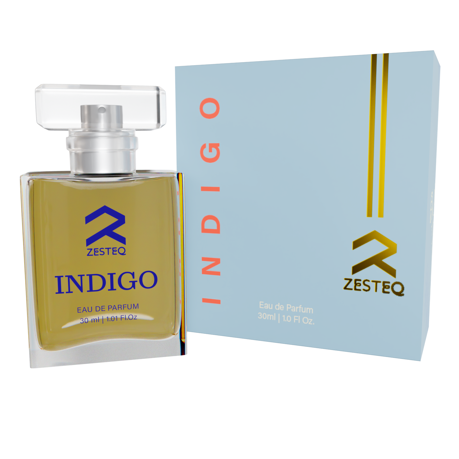 Zesteq Indigo Eau De Parfum (30 ml) | Mysterious &amp; Alluring Fragrance | Bold &amp; Distinctive | Luxury Perfume for Men