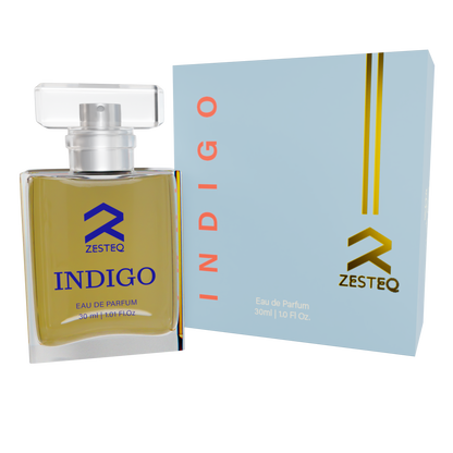 Zesteq Indigo Eau De Parfum (30 ml) | Mysterious &amp; Alluring Fragrance | Bold &amp; Distinctive | Luxury Perfume for Men