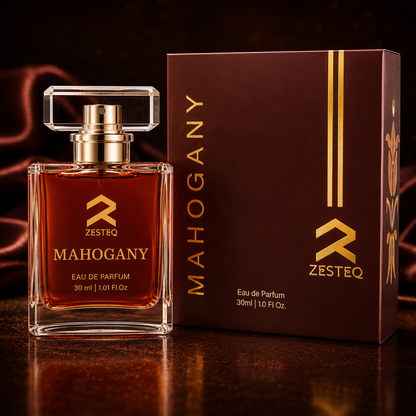 Zesteq Mahogany Eau De Parfum (30 ml) | Warm &amp; Woody Fragrance | Rich &amp; Inviting | Perfume for Men long lasting smell Mahogany