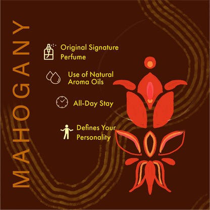 Zesteq Mahogany Eau De Parfum (30 ml) | Warm &amp; Woody Fragrance | Rich &amp; Inviting | Perfume for Men long lasting smell Mahogany