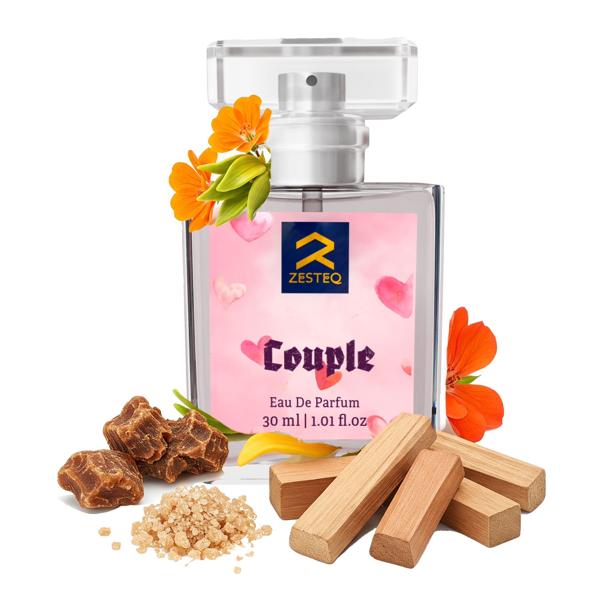 Zesteq Couple Eau de Parfum (30 ml)| Pheromone based mood enhancing perfume Unisex