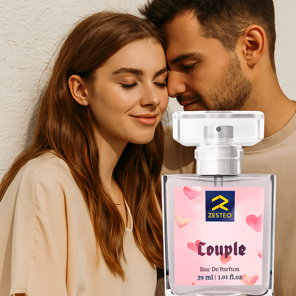 Zesteq Couple Eau de Parfum (30 ml)| Pheromone based mood enhancing perfume Unisex