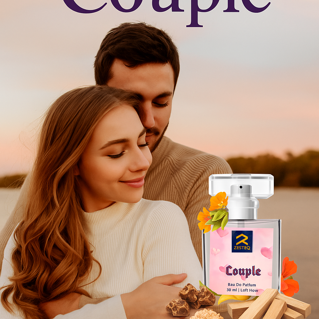 Zesteq Couple Eau de Parfum (30 ml)| Pheromone based mood enhancing perfume Unisex