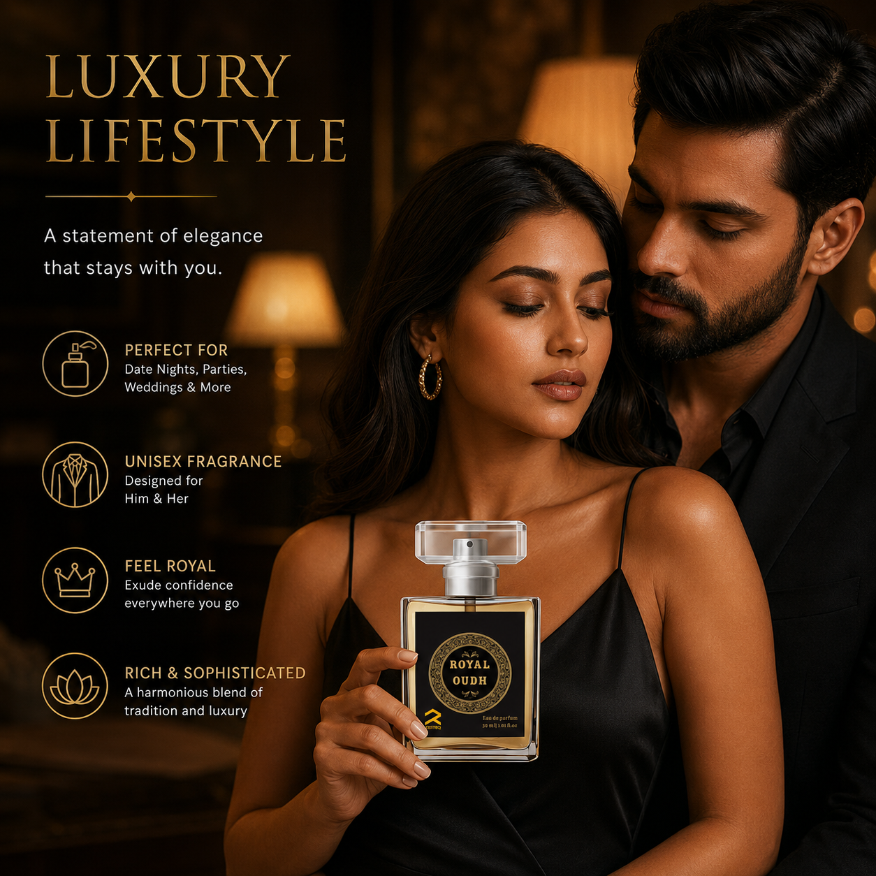 Zesteq Royal Oudh Eau de parfum ( 30 ml) Unisex Perfume for Elegance &amp; Royal Experience