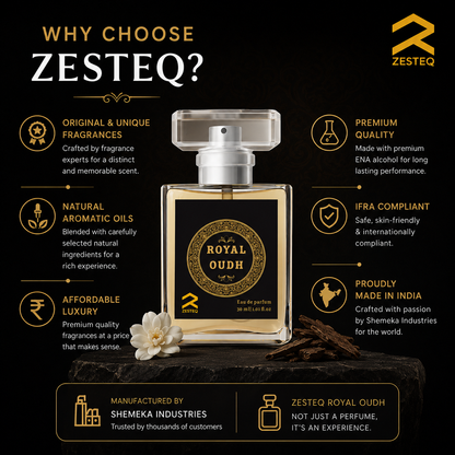 Zesteq Royal Oudh Eau de parfum ( 30 ml) Unisex Perfume for Elegance &amp; Royal Experience