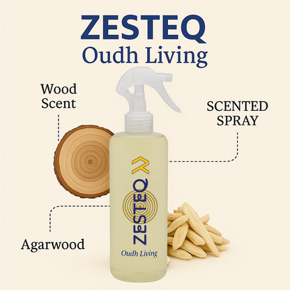 Zesteq Oudh Living Room Freshener for House, Office, Washrooms, Car, Made up of premium natural oils (500 ml)